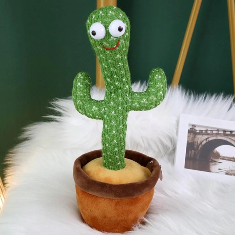 Dancing & Talking Cactus Toy – 120 Songs, LED Lights, Singing & Repeating Toy for Kids