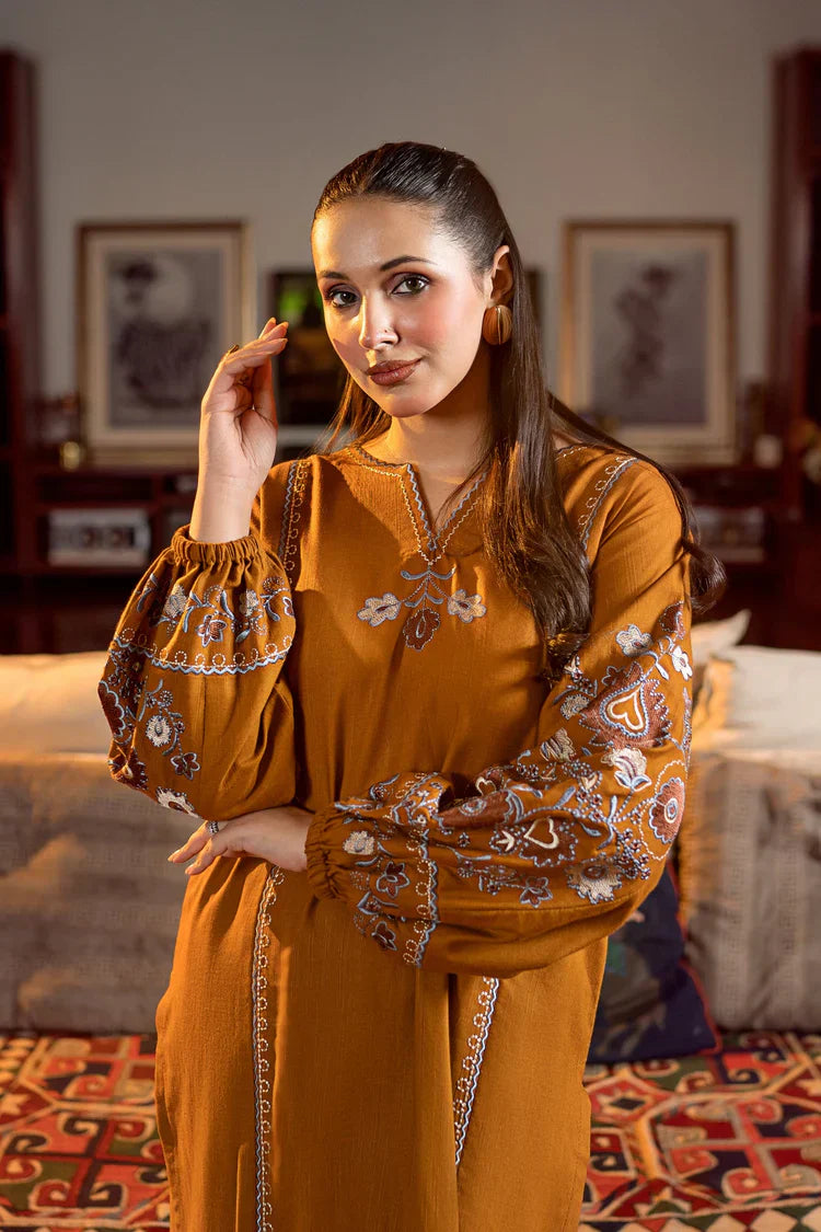 Urge - 2PC DHANAK EMBROIDERED SHIRT AND EMBROIDRED SLEEVES -VL1260