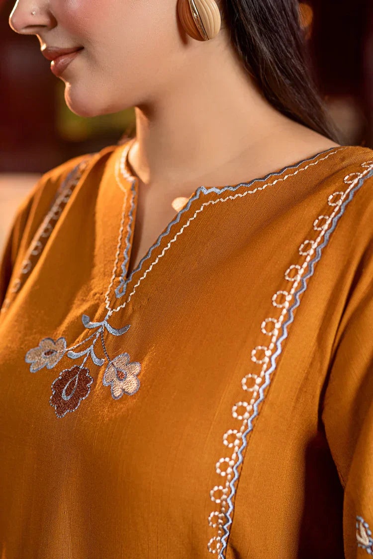 Urge - 2PC DHANAK EMBROIDERED SHIRT AND EMBROIDRED SLEEVES -VL1260