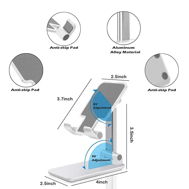 Foldable Adjustable Mobile Stand – Universal Phone & Tablet Holder
