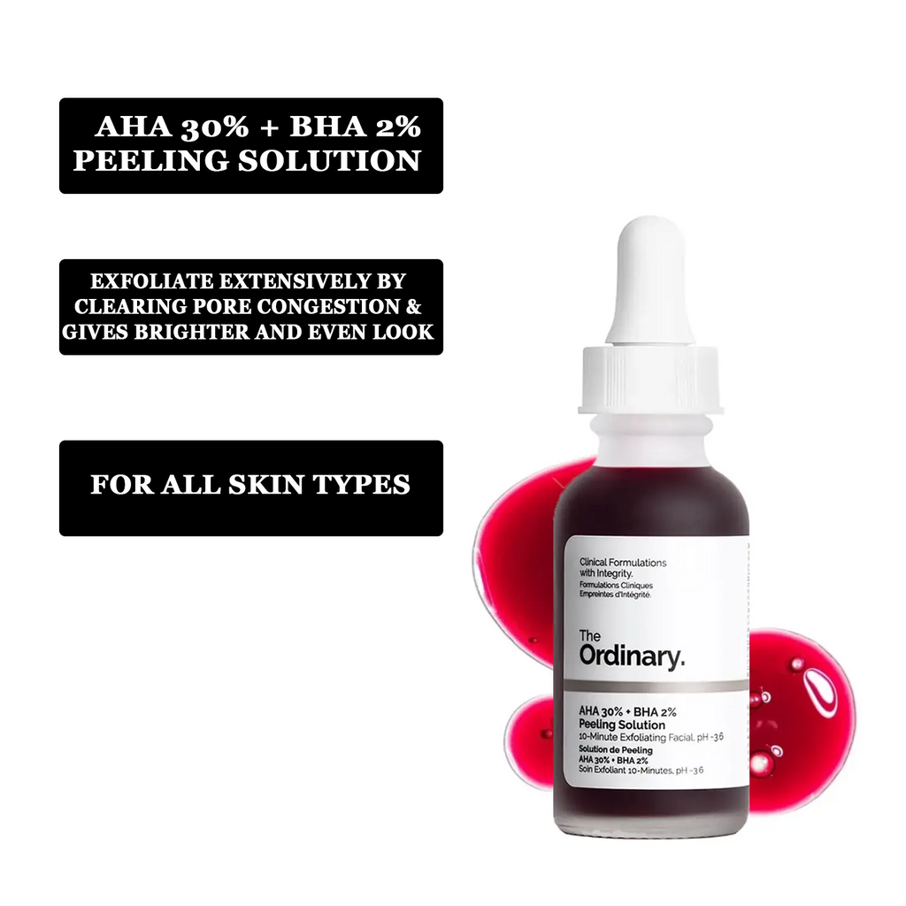 The Ordinary AHA 30% + BHA 2% Peeling Solution – 10-Minute Exfoliating Facial