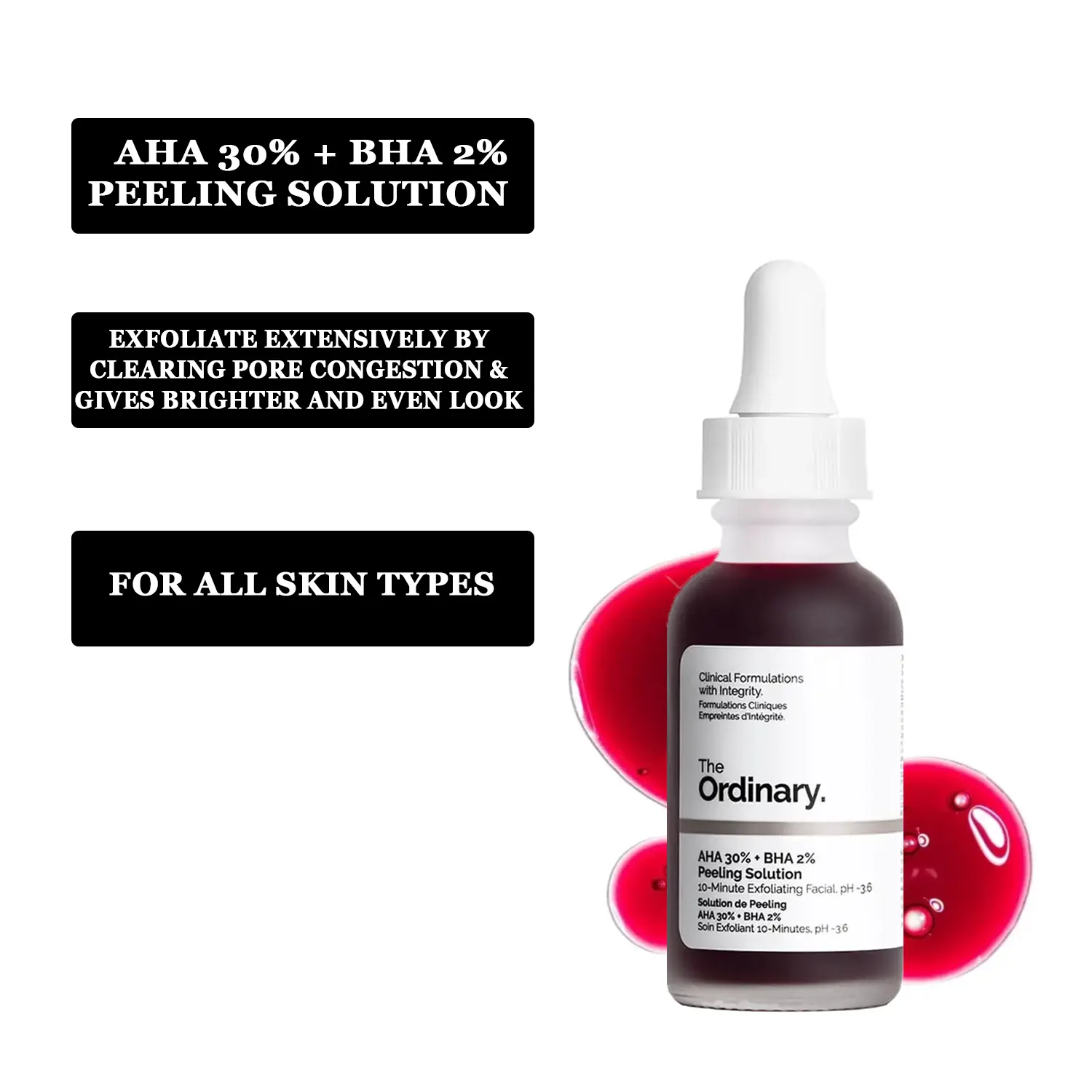 The Ordinary AHA 30% + BHA 2% Peeling Solution – 10-Minute Exfoliating Facial